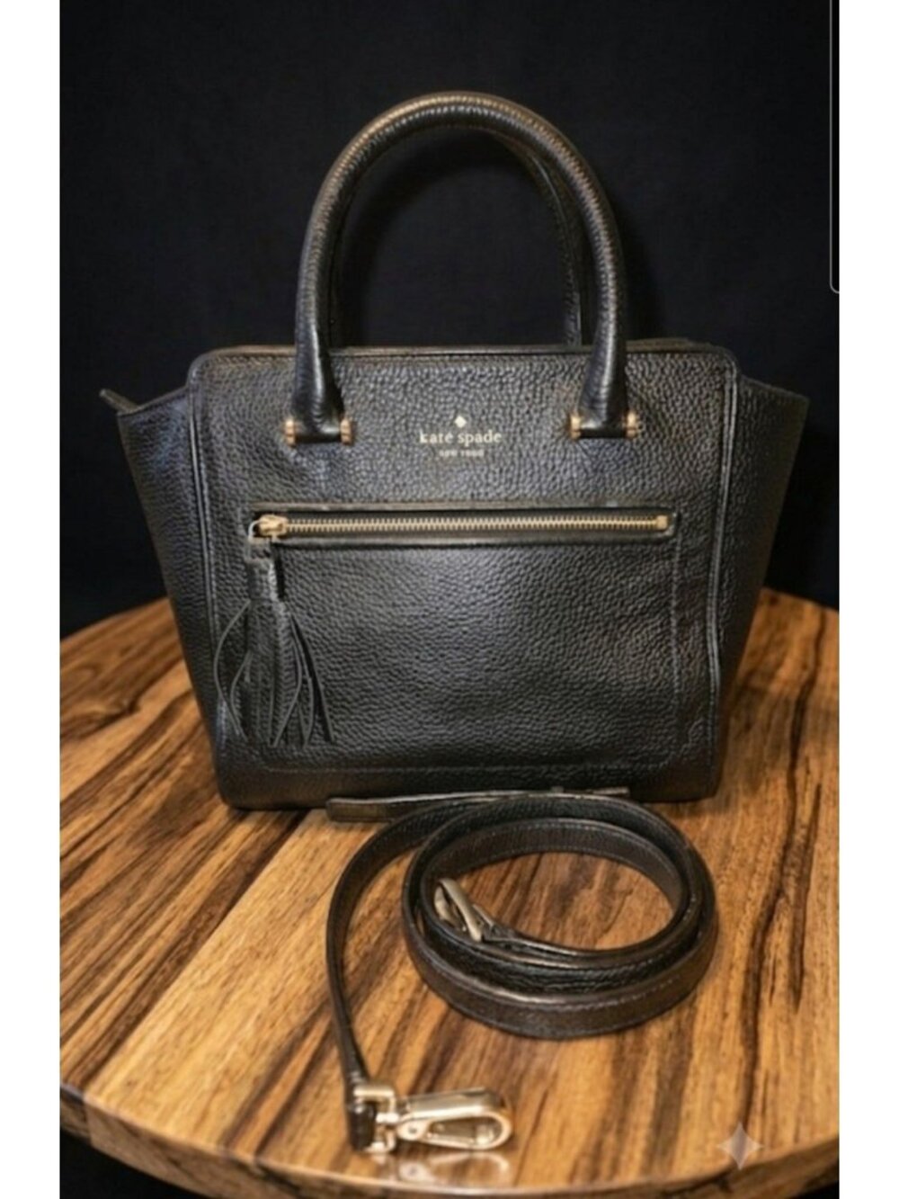Kate Spade Black Leather Chester Street Small Allyn Crossbody Bag